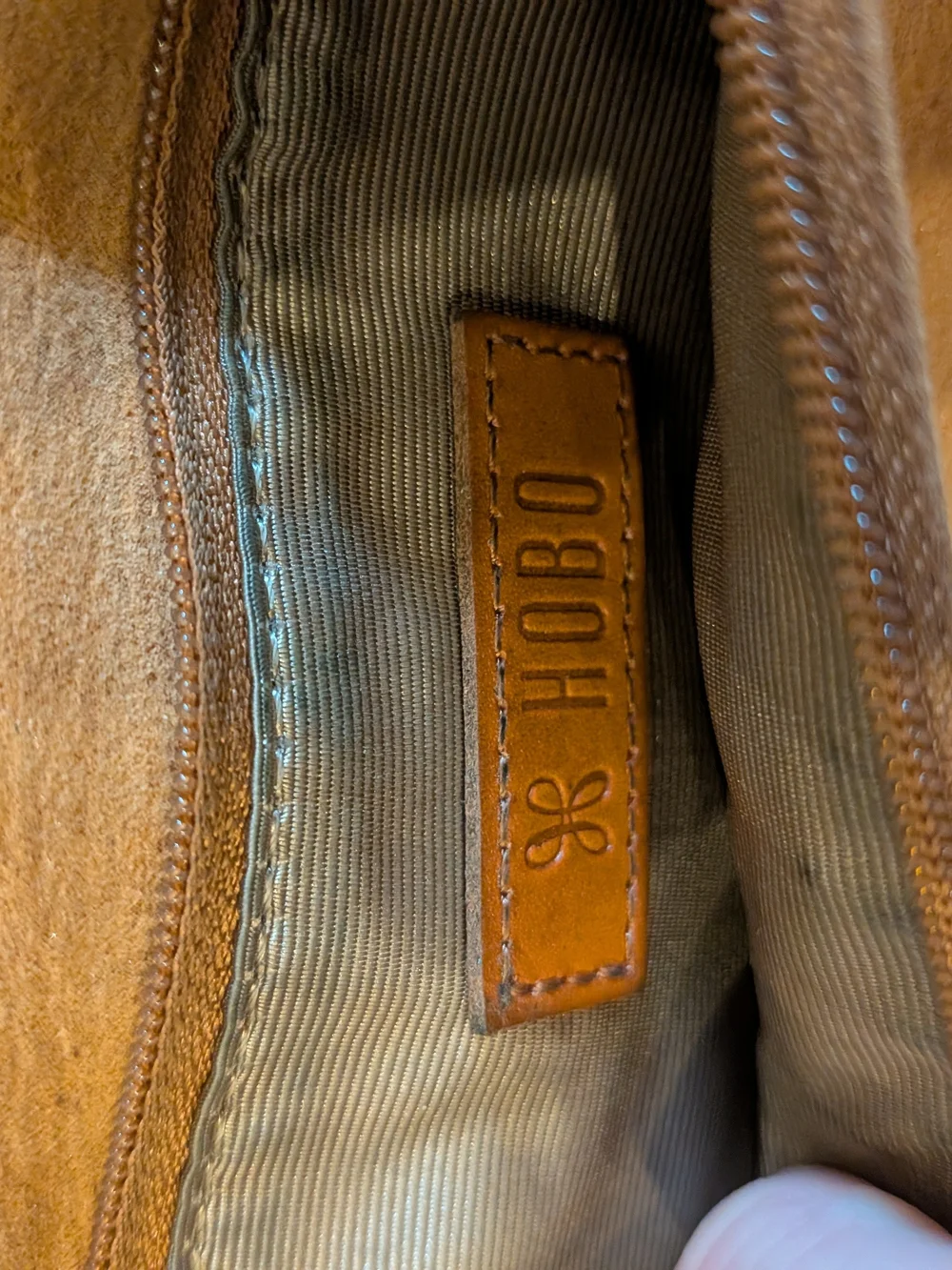 HOBO Leather Interior Tag in Warm Tan